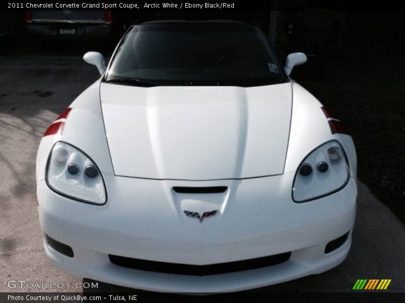 Arctic White / Ebony Black/Red 2011 Chevrolet Corvette Grand Sport Coupe