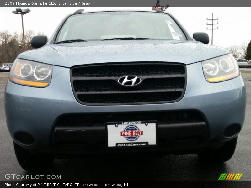 Silver Blue / Gray 2009 Hyundai Santa Fe GLS
