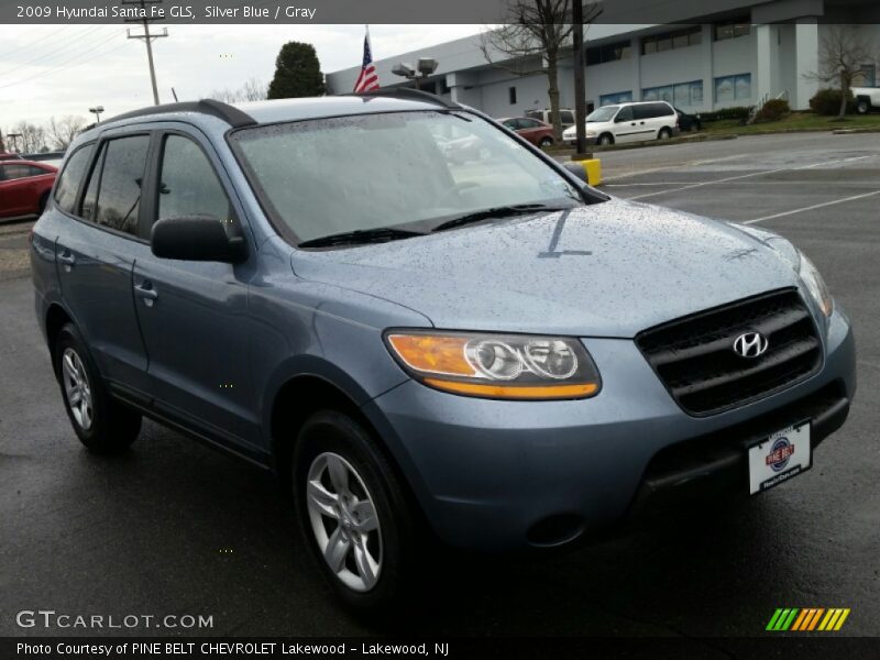 Silver Blue / Gray 2009 Hyundai Santa Fe GLS