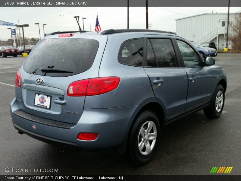 Silver Blue / Gray 2009 Hyundai Santa Fe GLS