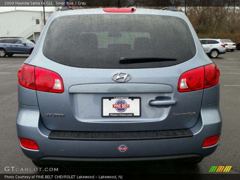 Silver Blue / Gray 2009 Hyundai Santa Fe GLS