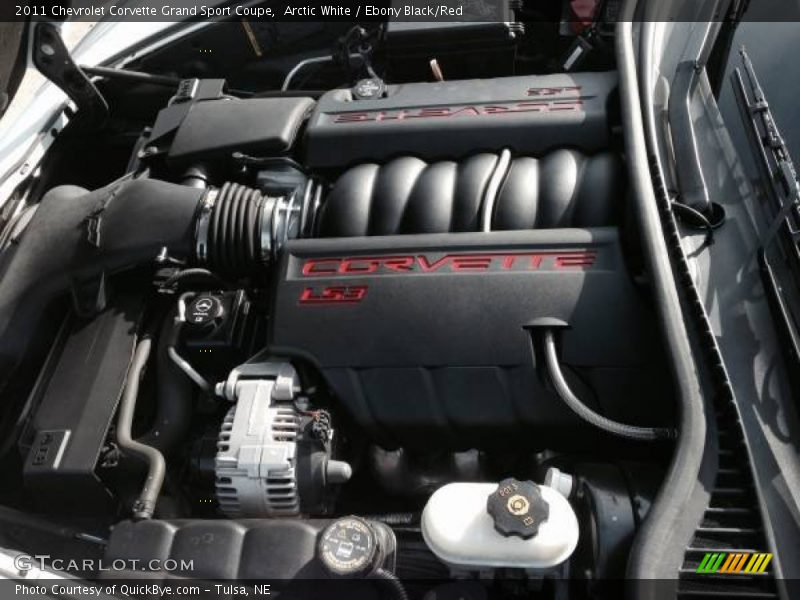 Arctic White / Ebony Black/Red 2011 Chevrolet Corvette Grand Sport Coupe
