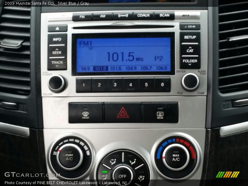Silver Blue / Gray 2009 Hyundai Santa Fe GLS