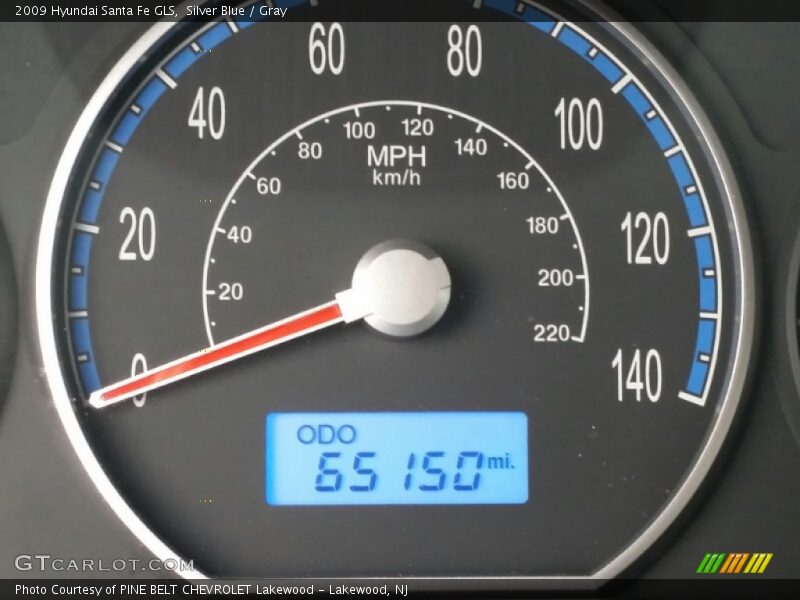 Silver Blue / Gray 2009 Hyundai Santa Fe GLS