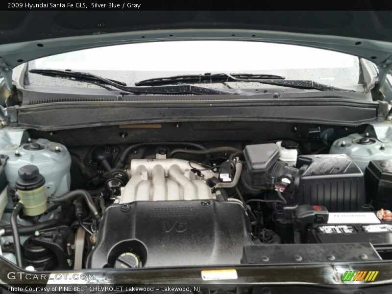 Silver Blue / Gray 2009 Hyundai Santa Fe GLS