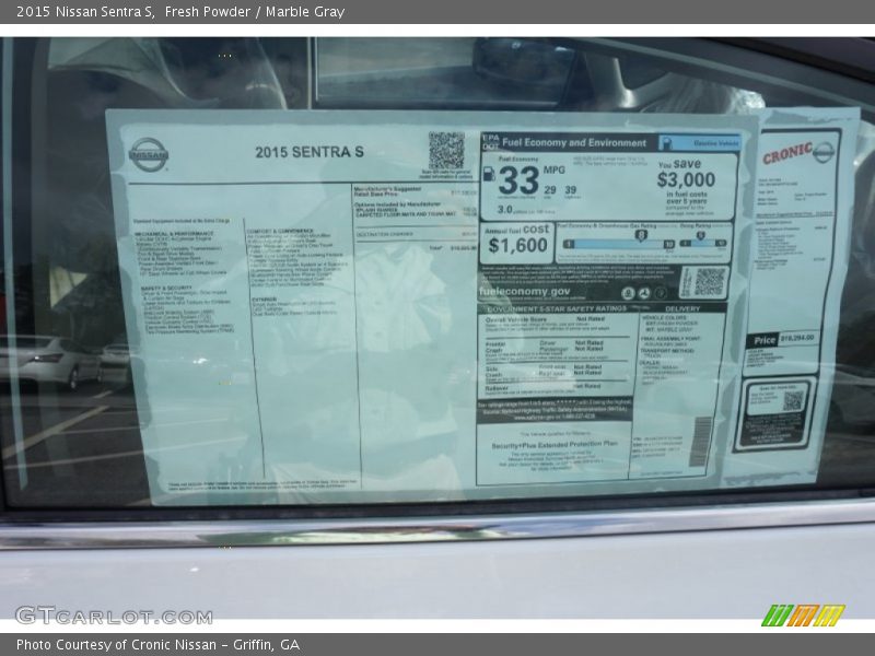 Fresh Powder / Marble Gray 2015 Nissan Sentra S