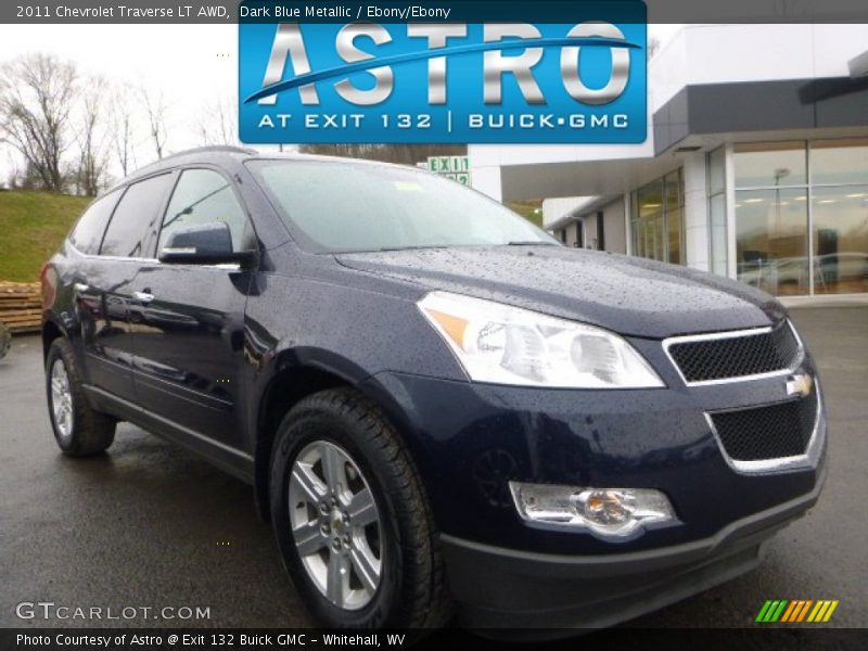Dark Blue Metallic / Ebony/Ebony 2011 Chevrolet Traverse LT AWD