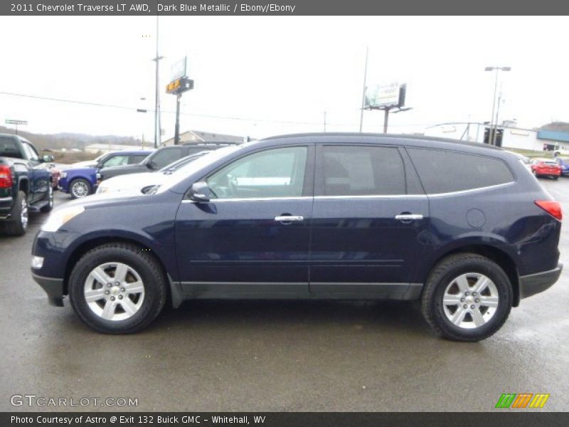 Dark Blue Metallic / Ebony/Ebony 2011 Chevrolet Traverse LT AWD