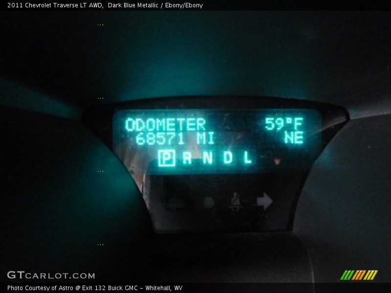 Dark Blue Metallic / Ebony/Ebony 2011 Chevrolet Traverse LT AWD