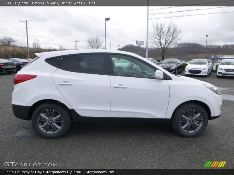 Winter White / Beige 2015 Hyundai Tucson GLS AWD