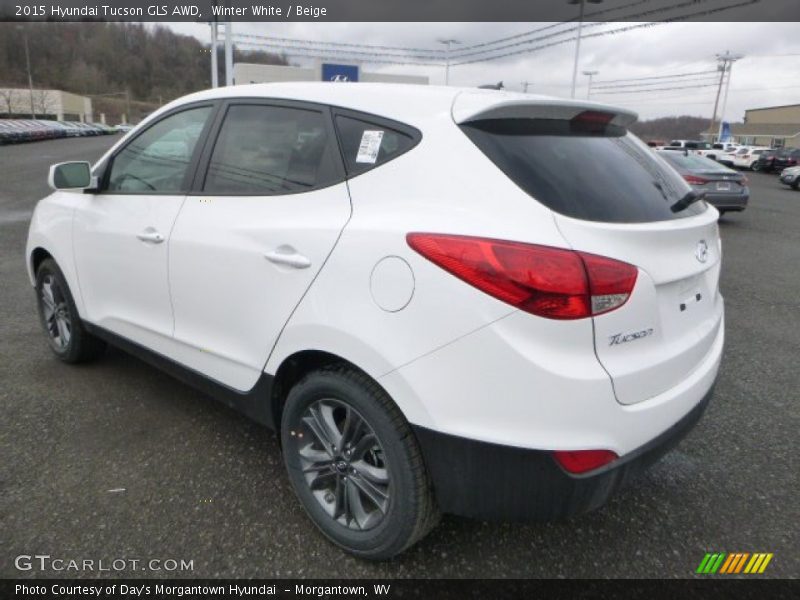 Winter White / Beige 2015 Hyundai Tucson GLS AWD