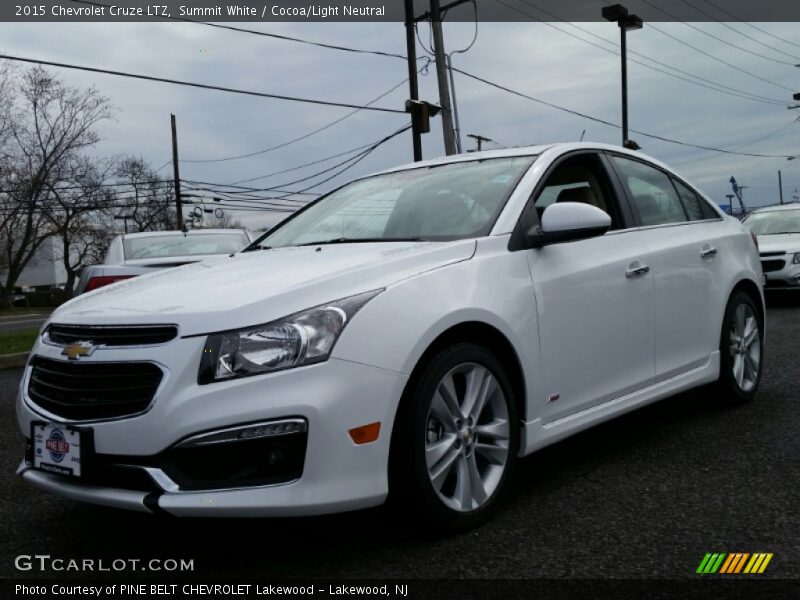 Summit White / Cocoa/Light Neutral 2015 Chevrolet Cruze LTZ