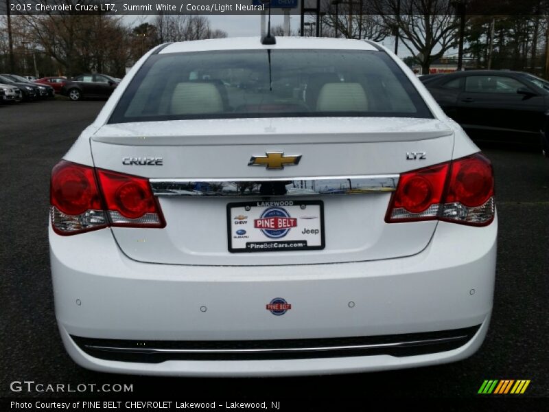 Summit White / Cocoa/Light Neutral 2015 Chevrolet Cruze LTZ