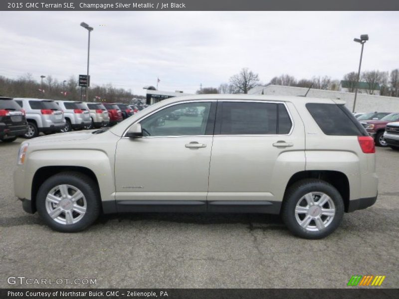 Champagne Silver Metallic / Jet Black 2015 GMC Terrain SLE