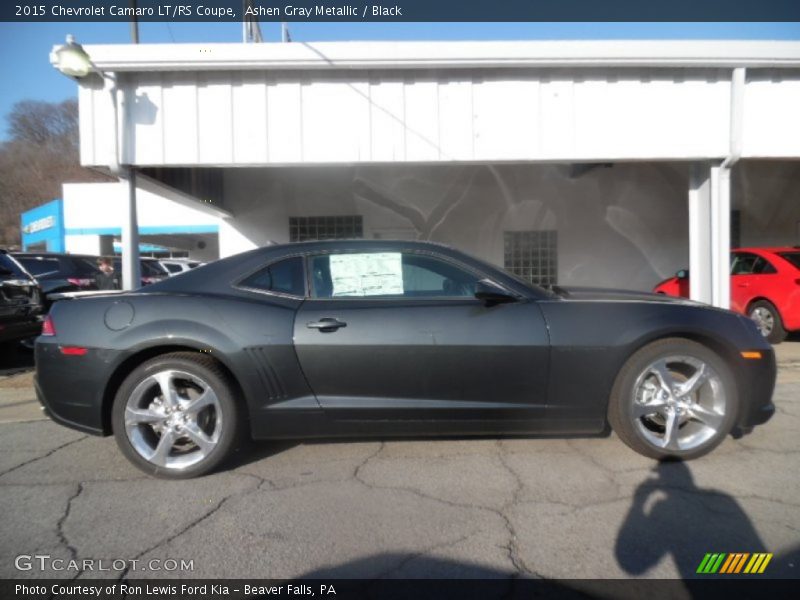 Ashen Gray Metallic / Black 2015 Chevrolet Camaro LT/RS Coupe