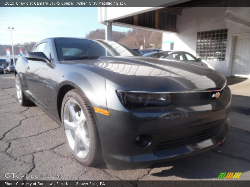 Ashen Gray Metallic / Black 2015 Chevrolet Camaro LT/RS Coupe