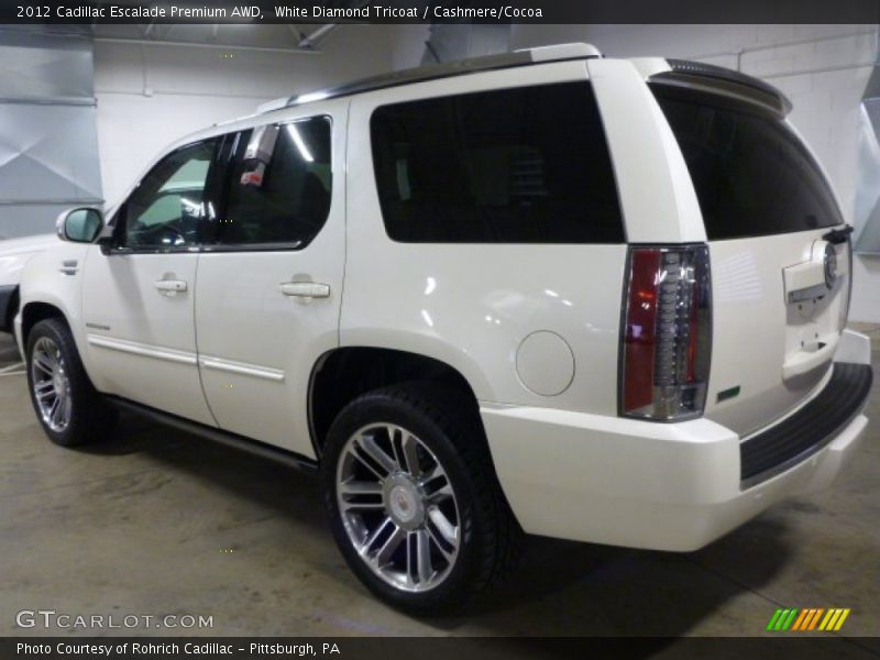 White Diamond Tricoat / Cashmere/Cocoa 2012 Cadillac Escalade Premium AWD