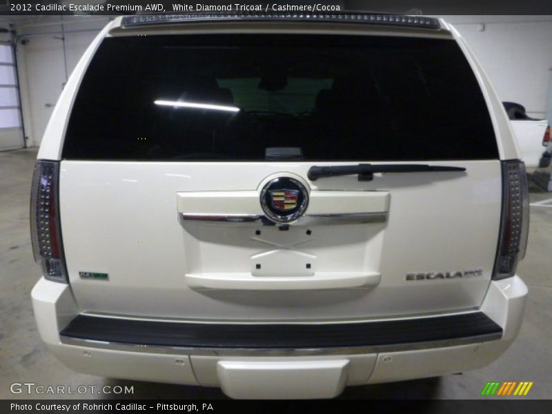 White Diamond Tricoat / Cashmere/Cocoa 2012 Cadillac Escalade Premium AWD