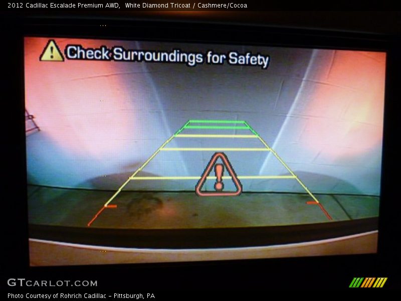 White Diamond Tricoat / Cashmere/Cocoa 2012 Cadillac Escalade Premium AWD