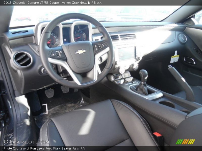 Ashen Gray Metallic / Black 2015 Chevrolet Camaro LT/RS Coupe