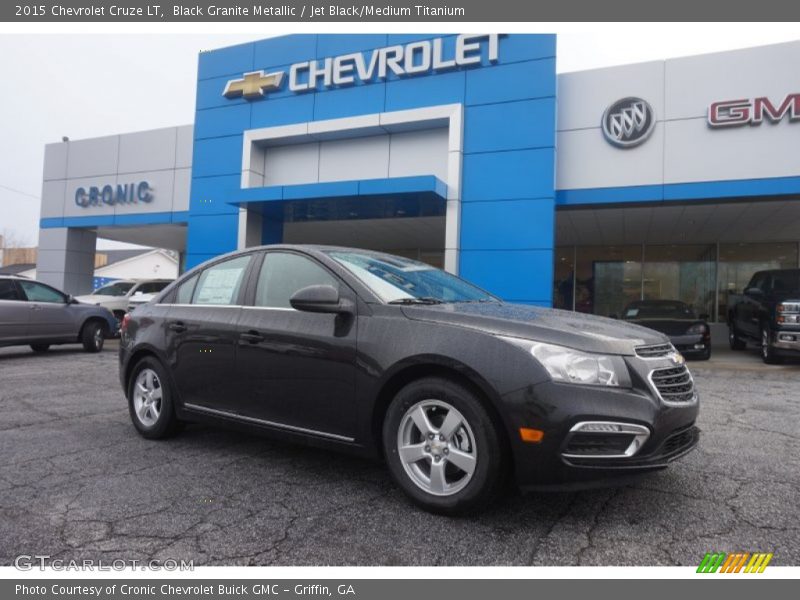 Black Granite Metallic / Jet Black/Medium Titanium 2015 Chevrolet Cruze LT