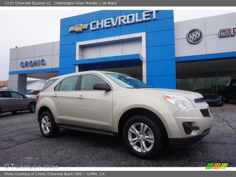 Champagne Silver Metallic / Jet Black 2015 Chevrolet Equinox LS