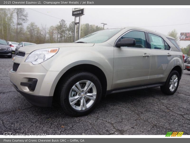 Champagne Silver Metallic / Jet Black 2015 Chevrolet Equinox LS