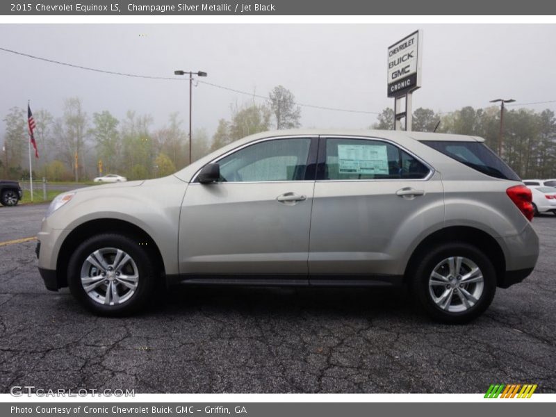 Champagne Silver Metallic / Jet Black 2015 Chevrolet Equinox LS