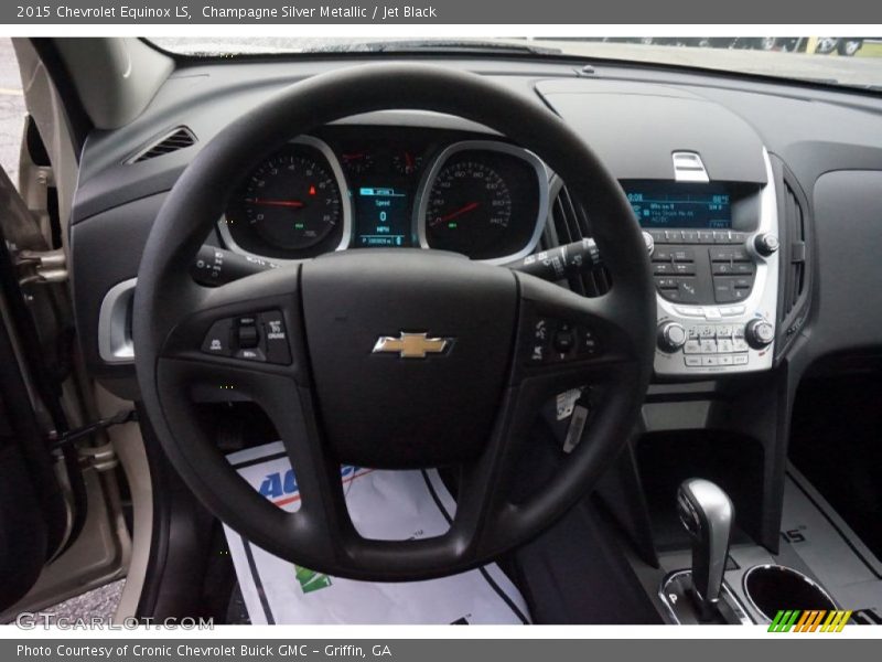 Champagne Silver Metallic / Jet Black 2015 Chevrolet Equinox LS