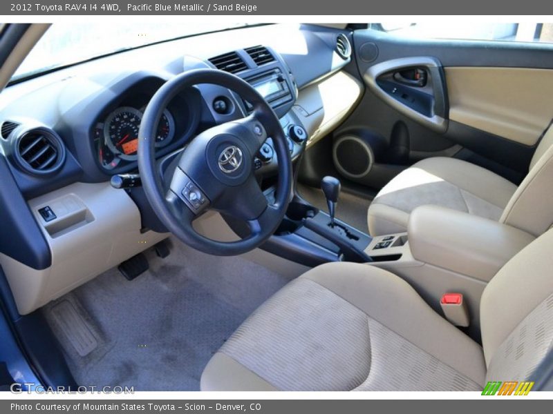 Pacific Blue Metallic / Sand Beige 2012 Toyota RAV4 I4 4WD