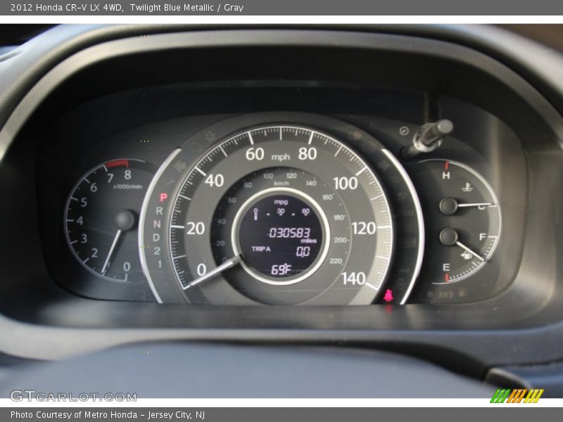 Twilight Blue Metallic / Gray 2012 Honda CR-V LX 4WD