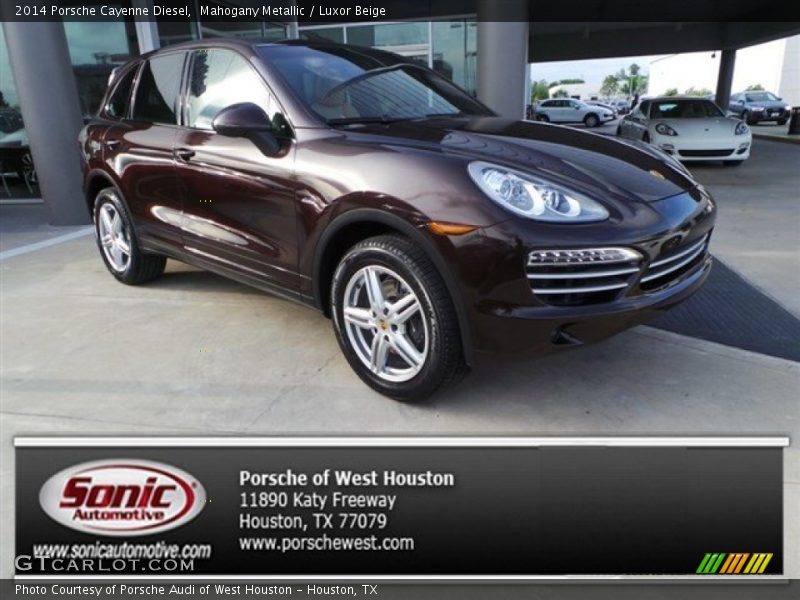 Mahogany Metallic / Luxor Beige 2014 Porsche Cayenne Diesel