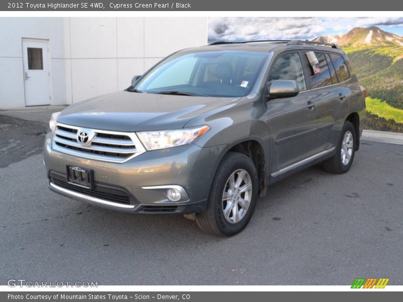 Cypress Green Pearl / Black 2012 Toyota Highlander SE 4WD