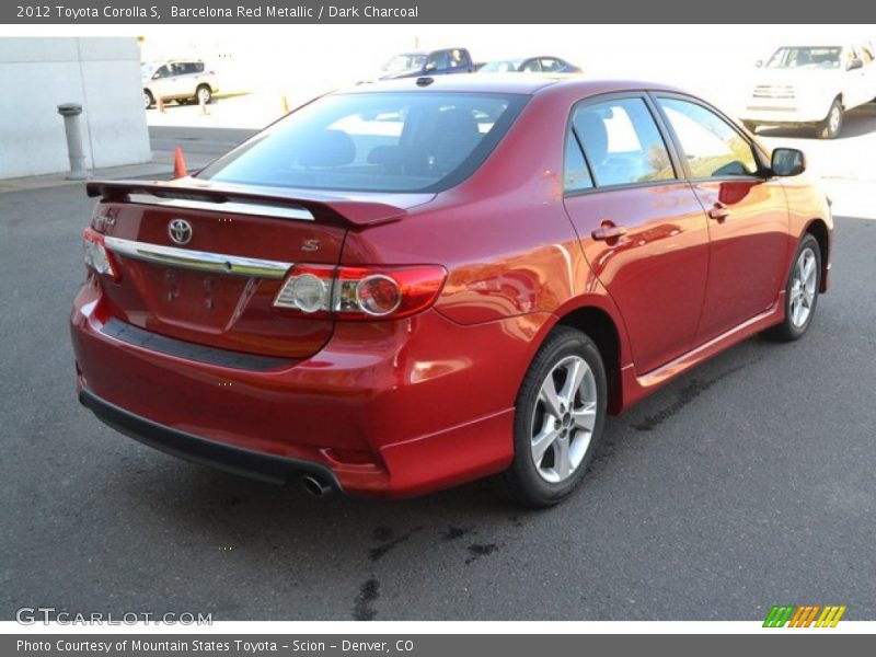 Barcelona Red Metallic / Dark Charcoal 2012 Toyota Corolla S