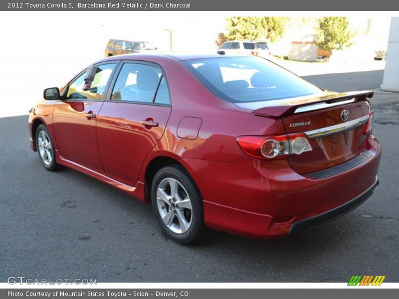 Barcelona Red Metallic / Dark Charcoal 2012 Toyota Corolla S