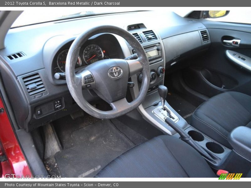  2012 Corolla S Dark Charcoal Interior