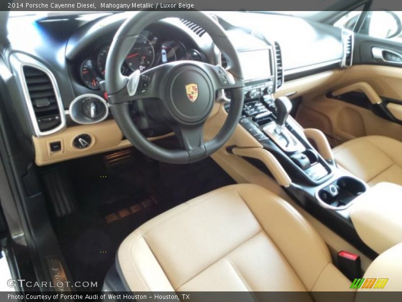 Mahogany Metallic / Luxor Beige 2014 Porsche Cayenne Diesel