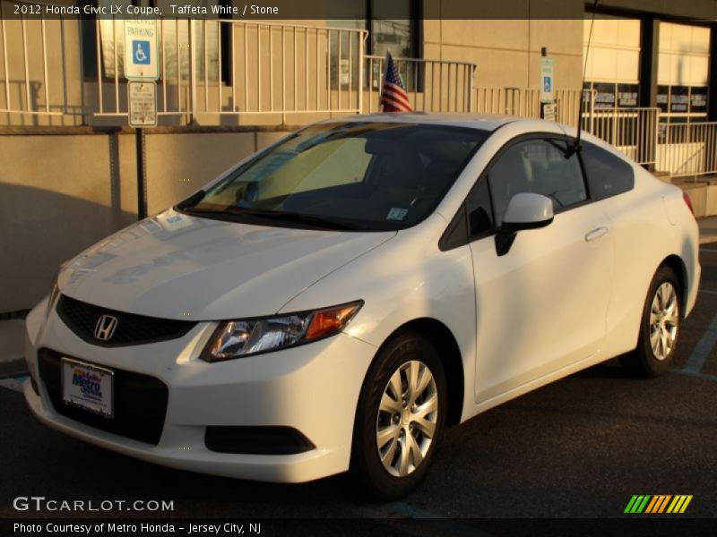 Taffeta White / Stone 2012 Honda Civic LX Coupe