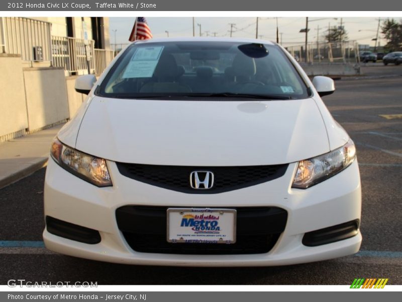Taffeta White / Stone 2012 Honda Civic LX Coupe