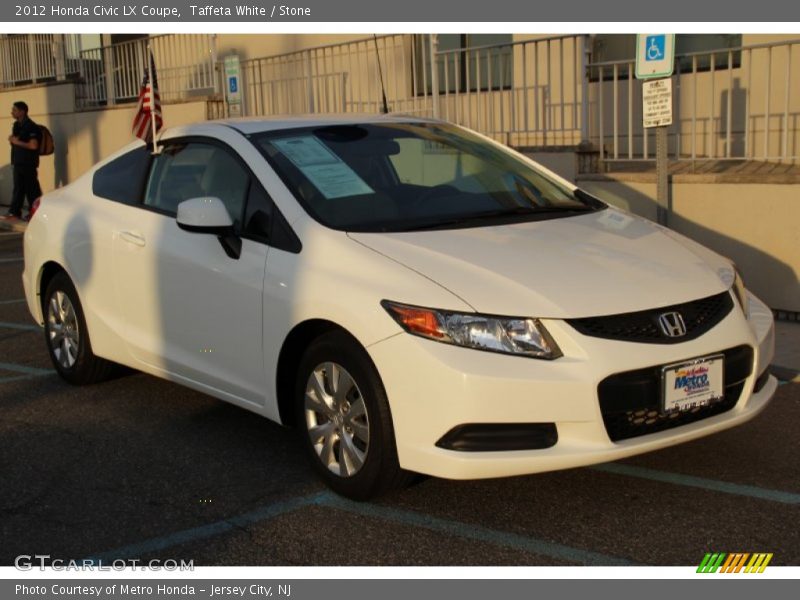 Taffeta White / Stone 2012 Honda Civic LX Coupe