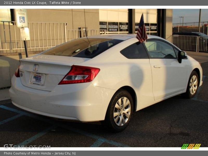 Taffeta White / Stone 2012 Honda Civic LX Coupe