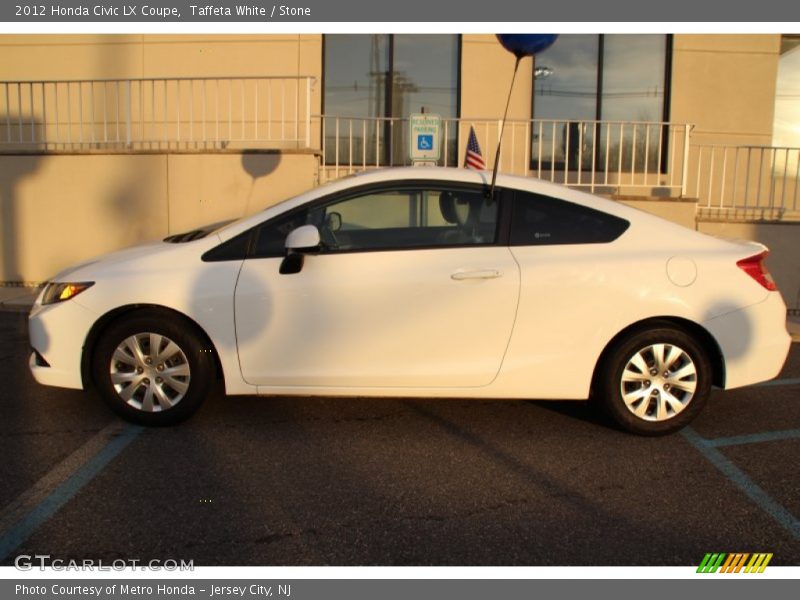 Taffeta White / Stone 2012 Honda Civic LX Coupe