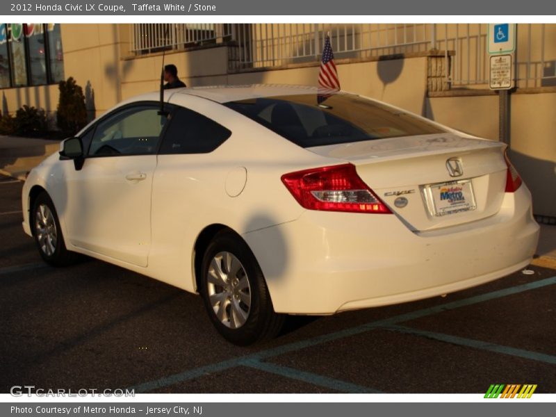 Taffeta White / Stone 2012 Honda Civic LX Coupe