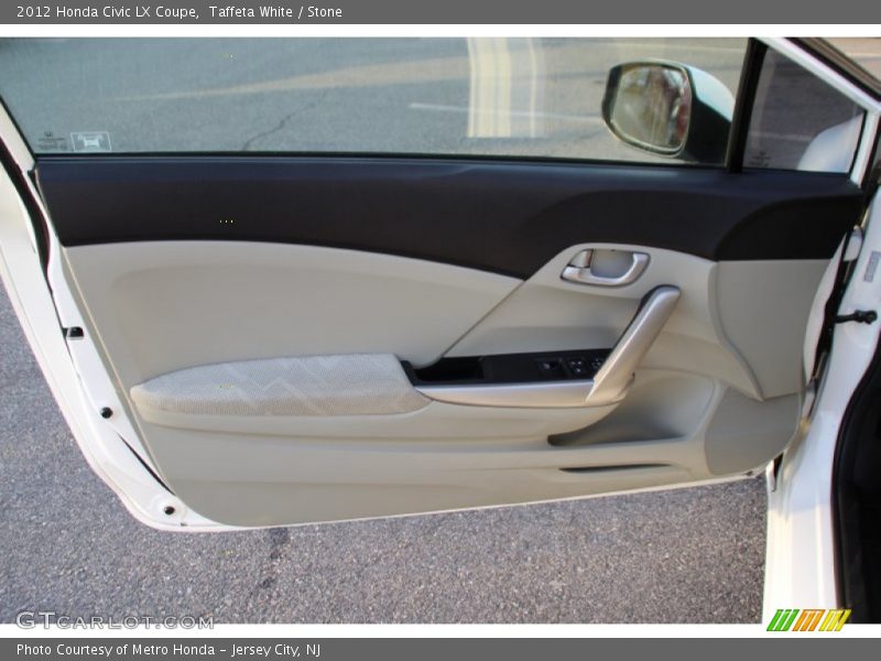 Taffeta White / Stone 2012 Honda Civic LX Coupe