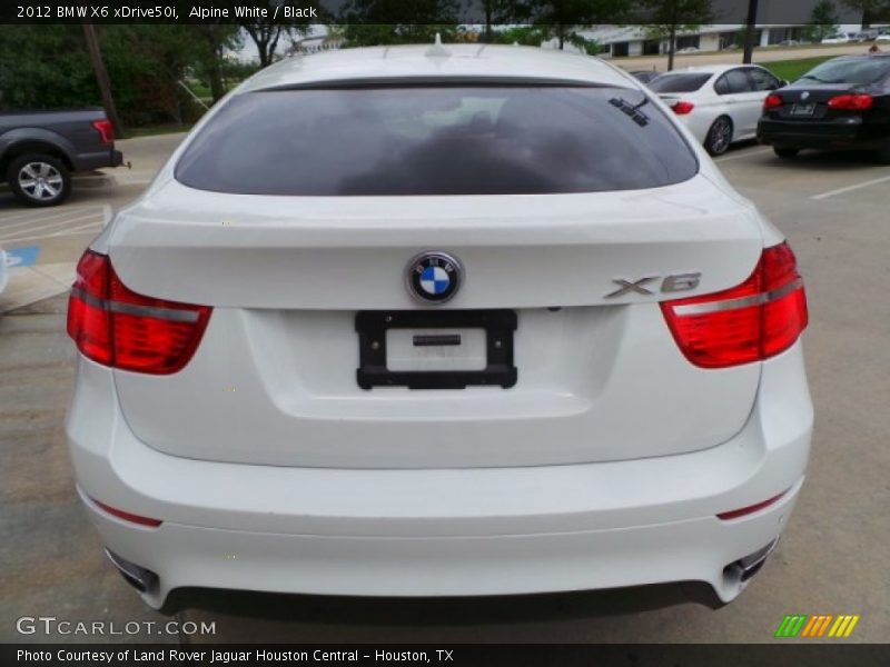 Alpine White / Black 2012 BMW X6 xDrive50i