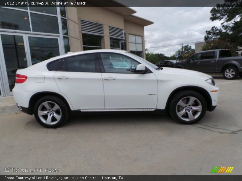 Alpine White / Black 2012 BMW X6 xDrive50i