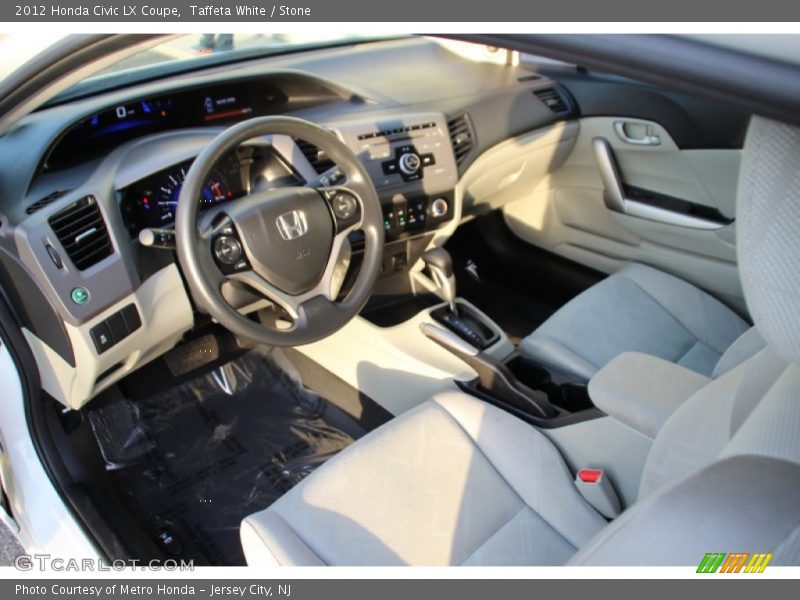 Taffeta White / Stone 2012 Honda Civic LX Coupe