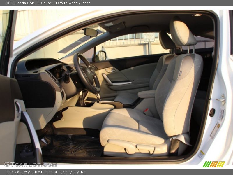 Taffeta White / Stone 2012 Honda Civic LX Coupe