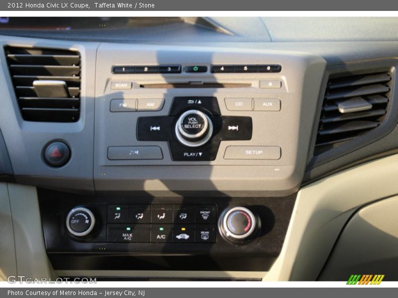 Taffeta White / Stone 2012 Honda Civic LX Coupe