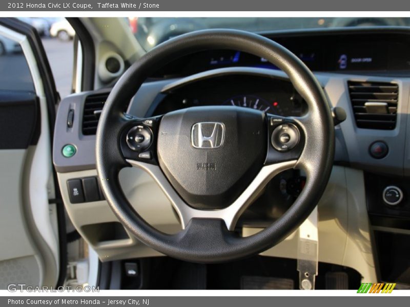Taffeta White / Stone 2012 Honda Civic LX Coupe